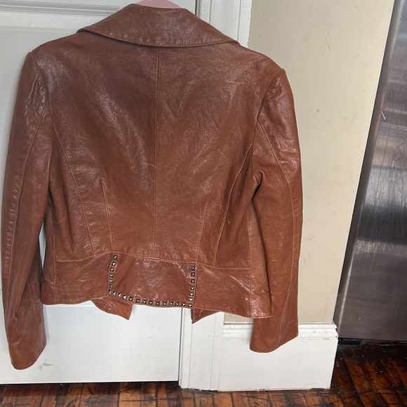 Cognac Leather Jacket - Picture 3 of 3